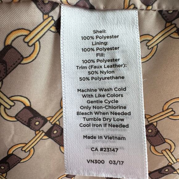 Talbots Quilted Barn Jacket Navy Blue Faux Leather Trim Women’s 3X - Picture 8 of 8